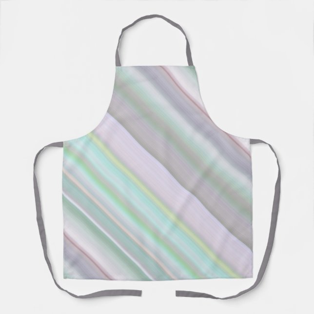 Delantal Fairy Garden Pink, Purple and Mint Stripe (Anverso)