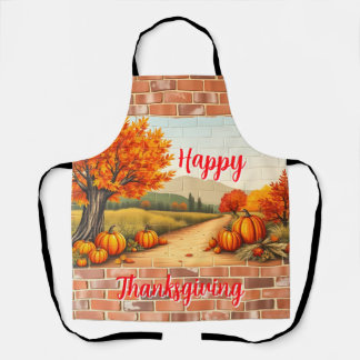 Delantal Fall Beautiful Modern Happy Thanksgiving