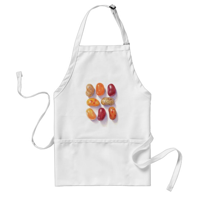 Delantal FALL JELLY BEANS Apron blanco estándar (Frente)