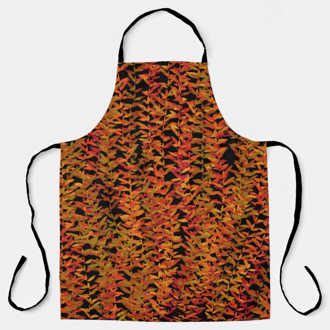 Delantal Fall Season Changing Colors Foliage Leaves Art (Anverso)