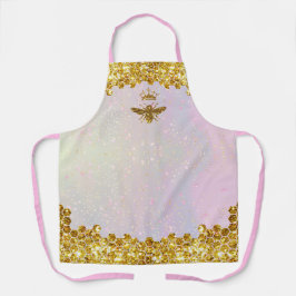 Delantal falsa purpurina queen bee