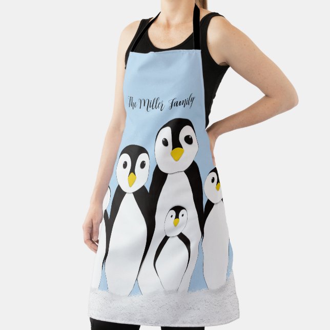 Delantal Familia Cute Penguin (in situ)