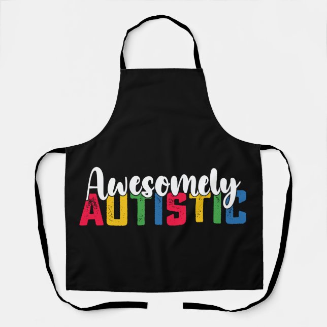 Delantal Familia de Chicas de la Biy Autism Awesomamente Au (Anverso)