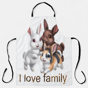 Delantal Familia de conejos 
