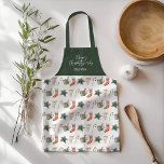 Delantal Familia de cookies de Navidades de color de agua<br><div class="desc">Un divertido diseño festivo con las acuarelas favoritas del invierno - chocolate caliente,  caña de caramelos,  surtido. Feliz Navidad con letra de escritura contemporánea,  perfecta para celebrar la temporada navideña. puede ser editada,  parte de una colección.</div>