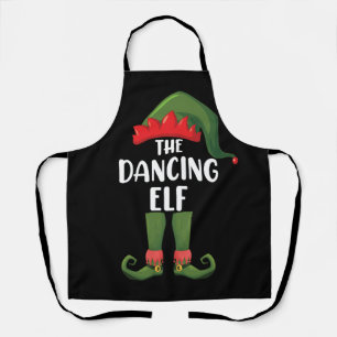 Delantal Familia de elfos bailarines, grupo de Navidad, fie