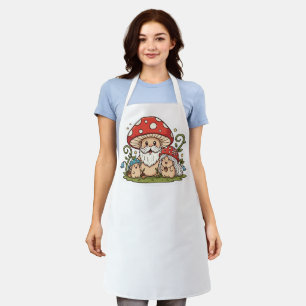 Delantal Familia de hongos Cute Guay Apron adulto impreso