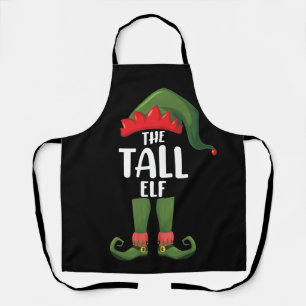 Delantal Familia de Navidad con elfos altos a juego