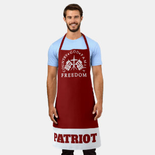 Delantal Familia del Dios rojo País Libertad Patriota