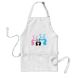 Delantal Familia divertida de panda