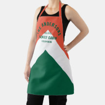 Familia Retro Cabina Nombre Personalizado Red Verd