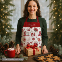 Delantal Familiar de Galletas de Navidad