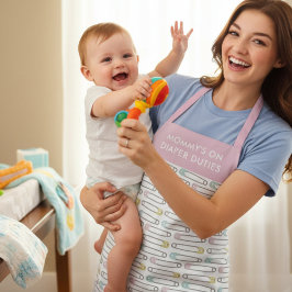 Delantal Famosa mamá de los deberes de pañales nuevo padre