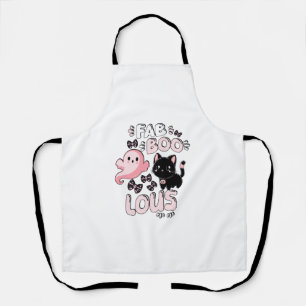 Delantal Famoso Gantador Rosa Halloween Spooktacular Cat Fa