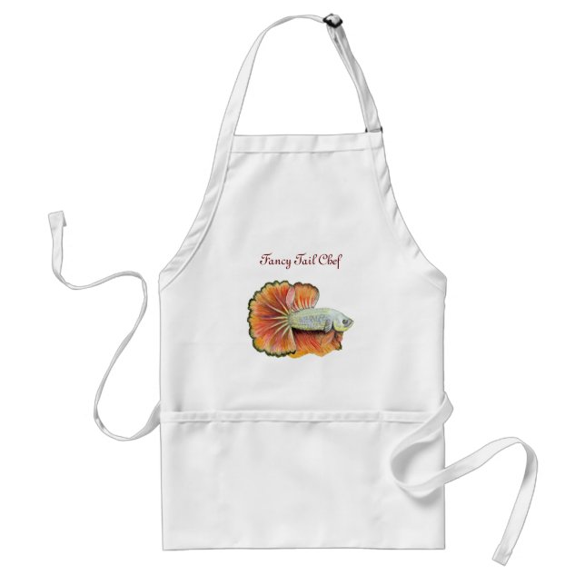 Delantal Fancy Tail Chef Betta Adulto Apron (Frente)