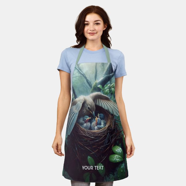 Delantal Fantasía Ave Ave Lluvia (Gastado)