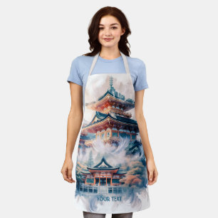 Delantal Fantasía Cuidada Templo Japonés