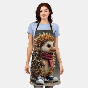 Delantal Fantasía Cute Hedgehog Agujas negras
