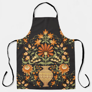 Delantal Fantasía mogol: Opulencia floral retro
