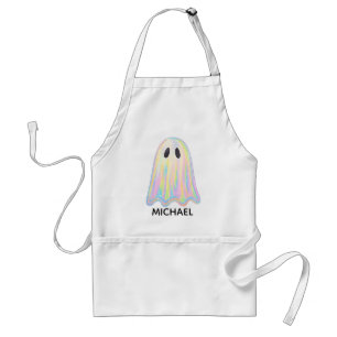 Delantal Fantasma de Arcoíris Pastel Adorable   Espeluznant