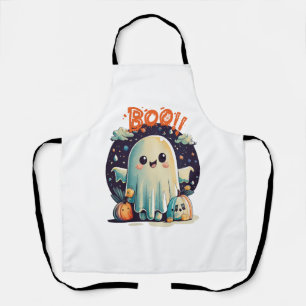 Delantal Fantasma divertido de Halloween Boo en la galaxia
