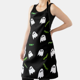 Delantal fantasma espantado de Halloween