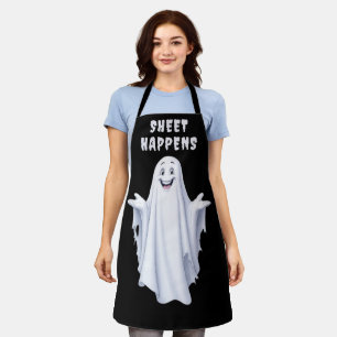 Delantal Fantasma Feliz Gracioso