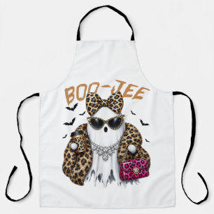 Delantal Fantasma Leopardo Coquette Boo-JEE Halloween