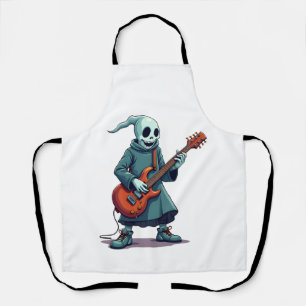 Delantal Fantasma tocando guitarra � Camiseta de Halloween