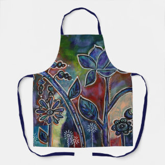Delantal Fantástico Lotus Flower Garden Arte Original