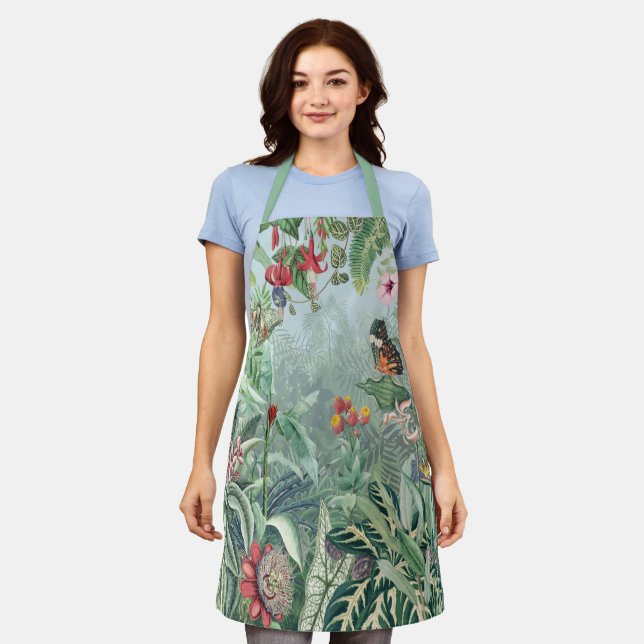 Delantal Fantástico y fantástico bosque tropical (Gastado)