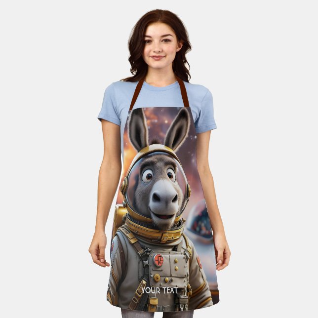 Delantal Fantasy Cute Donkey Astronauta (Gastado)