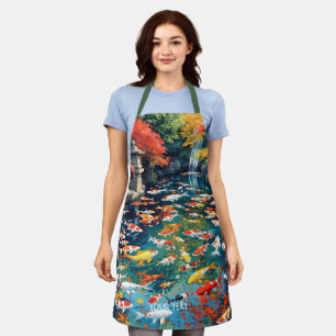 Delantal Fantasy Cute Koi Fish Pond