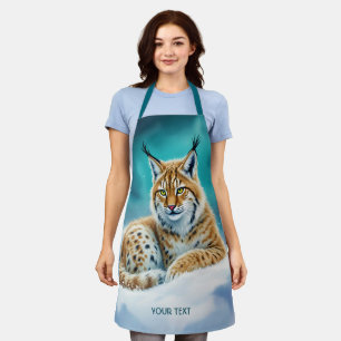 Delantal Fantasy Cute Lynx Cub Winter
