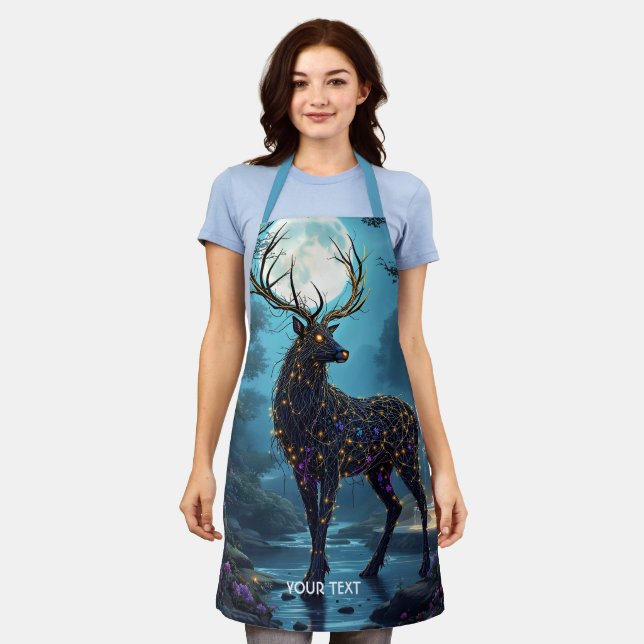 Delantal Fantasy Cute Moon Deer Night (Gastado)