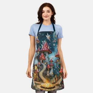 Delantal Fantasy Cute Mushroom Forest Realm