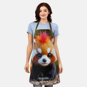 Delantal Fantasy Cute Panda Red Hai