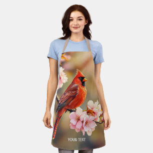 Delantal Fantasy Cute Red Bird Cherry