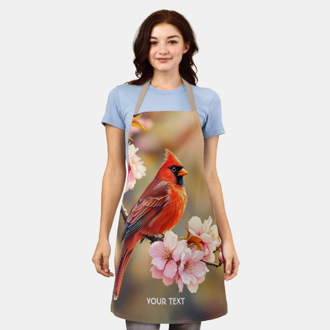 Delantal Fantasy Cute Red Bird Cherry (Gastado)