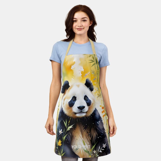 Delantal Fantasy Cute Sad Panda Forest (Gastado)