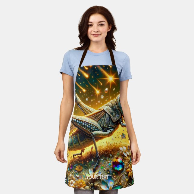 Delantal Fantasy Cute Sequin Grasshopper Stars (Gastado)