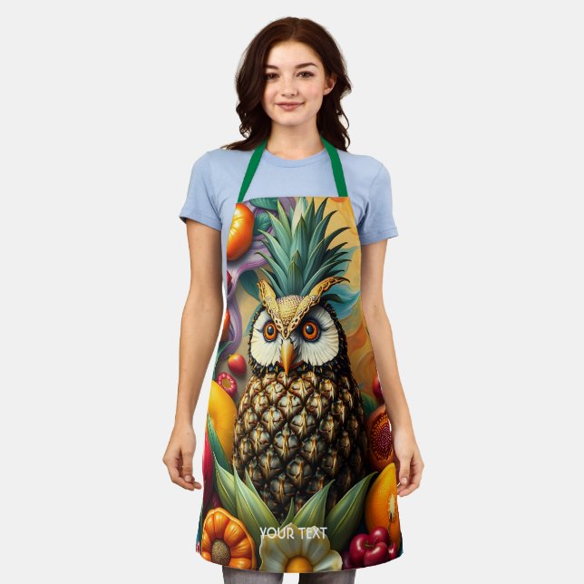 Delantal Fantasy Cute Serene Pineapple Owl (Gastado)