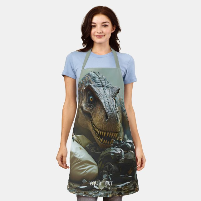 Delantal Fantasy Cute Trex Wreck Car (Gastado)