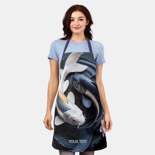 Delantal Fantasy Cute Two Koi Fish (Gastado)