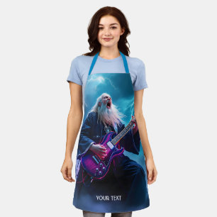 Delantal Fantasy Cute Wizard Jugando guitarra