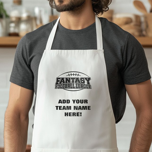Delantal Fantasy Football League - añadir nombre de equipo (Funny Football Apron)