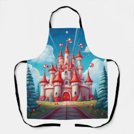 Delantal Fantasy Image Of A Candy Cane Castle