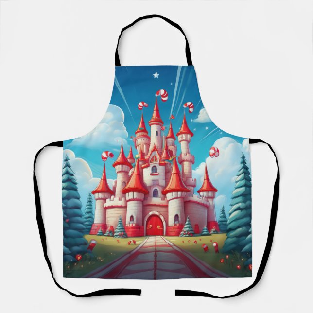 Delantal Fantasy Image Of A Candy Cane Castle (Anverso)