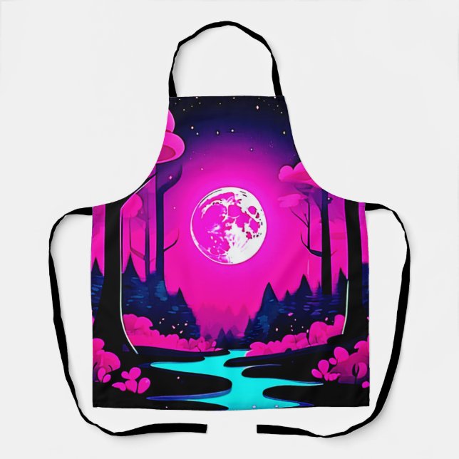 Delantal Fantasy Moonlit Woods Art (Anverso)