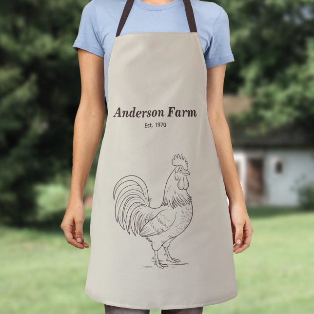 Delantal Farm Rooster (Farm Rooster Apron)